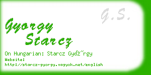 gyorgy starcz business card
